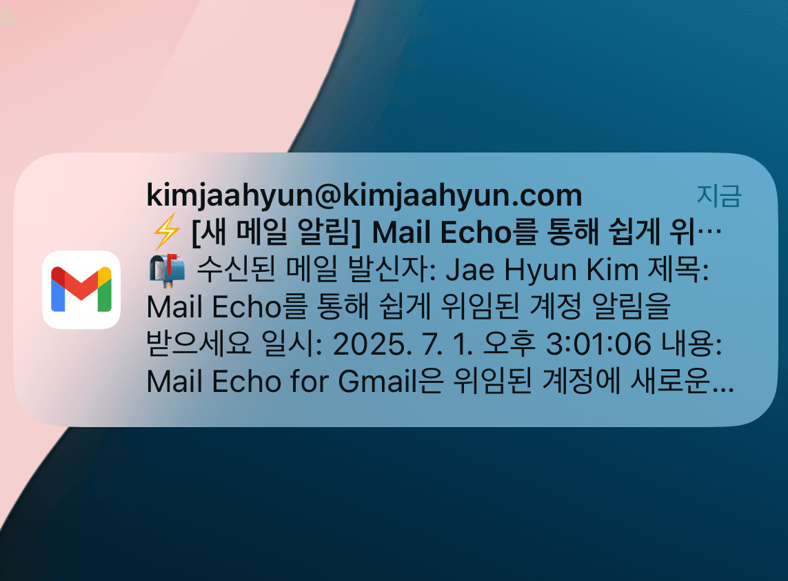 Mail Echo for Gmail 알림